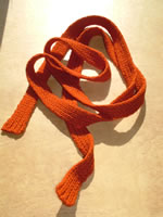 orange felt scelt scarf/belt