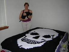 Lisa's skull afghan